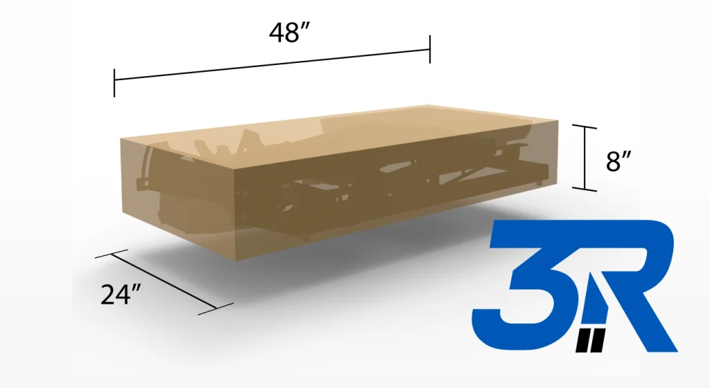 3R-2 Shipping Box dimensions by 3R Simworks